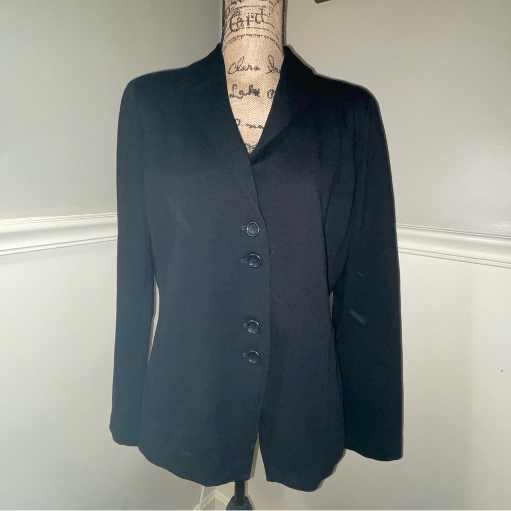 EILEEN FISHER Tailored Stretch Knit Ponte Jacket L